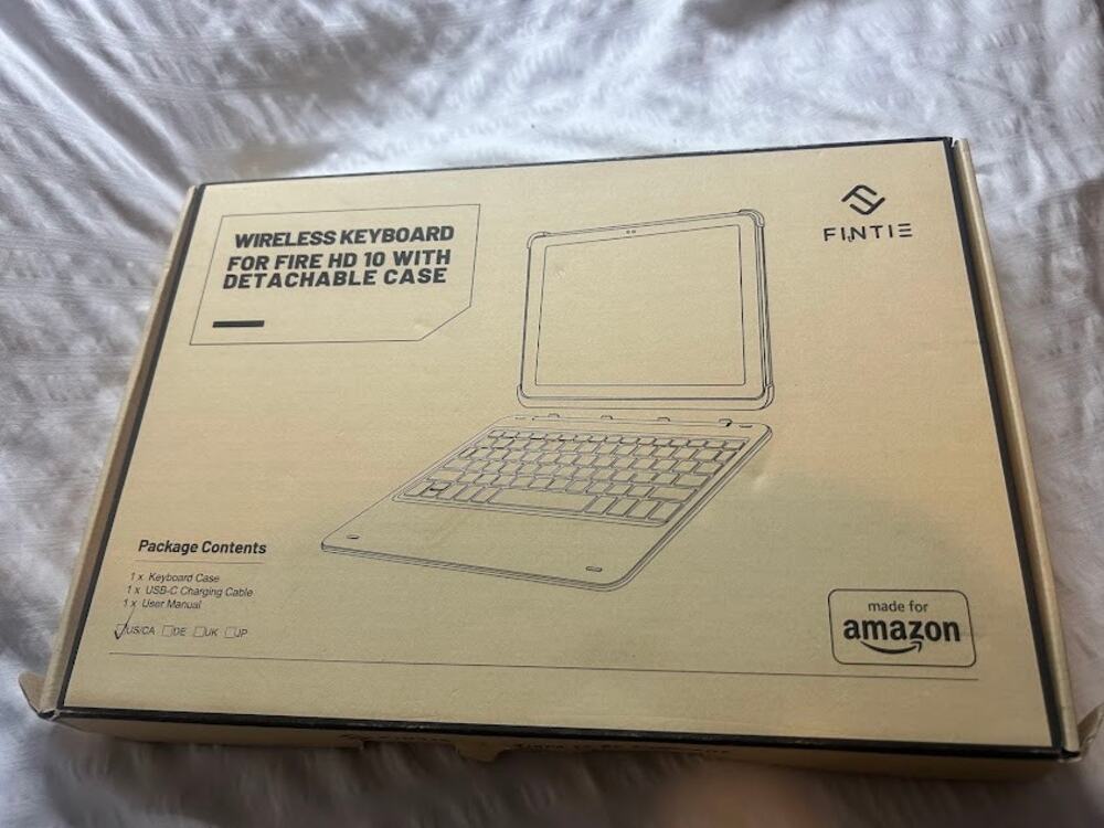 Wireless Keyboard Case For Fire HD With Detachable Case